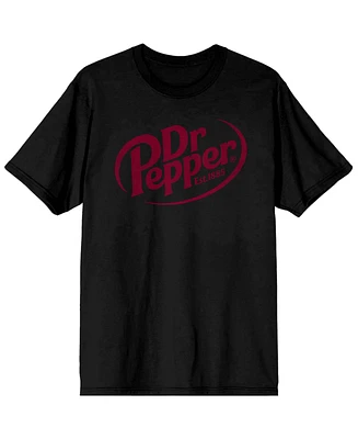 Dr. Pepper Big & Tall Est. 1885 Maroon Logo Black Graphic Tee-4XL