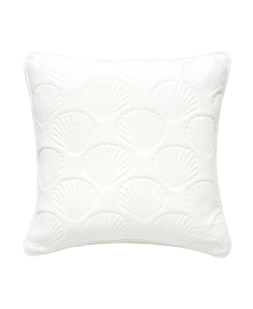 Shells White Velvet Pillow