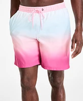 Club Room Men's Kenji Ombre Swim Trunks, Created for Macy's