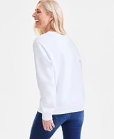 Style & Co Women's Long-Sleeve Crewneck Sweatshirt