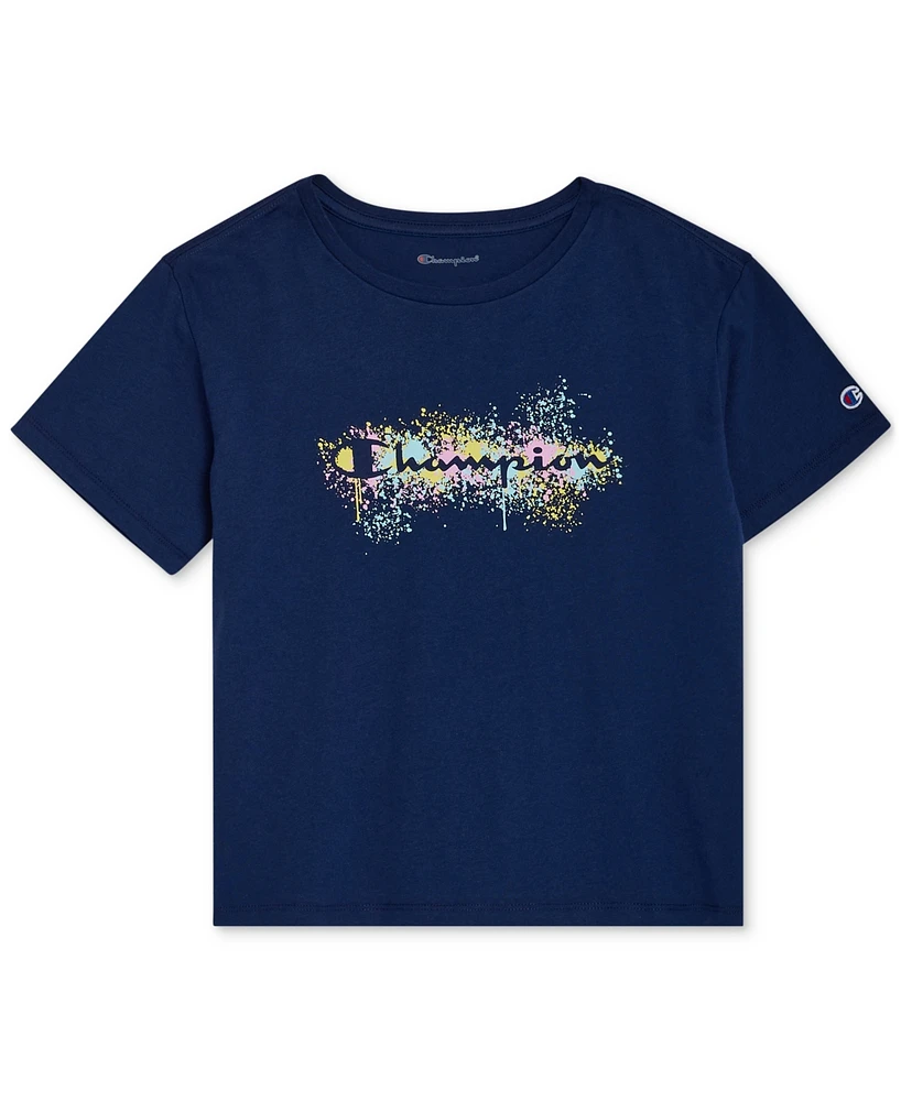 Champion Big Girls Loose-Fit Logo T-Shirt