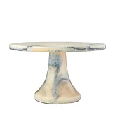 Godinger Lucente Resin Matte Limestone Cake Stand