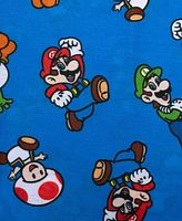 Nintendo Mario Little and Big Boys Short Sleeve Tee Short, 2-Piece Pajama Set