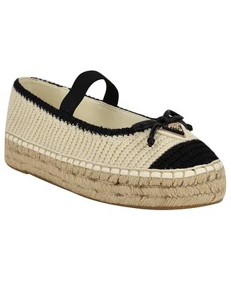 Guess Women's Joneal Platform Espadrille Crochet Knit Ballet Flats