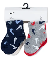 Nike Baby and Toddler Swooshfetti Ankle Socks, Pack of 6