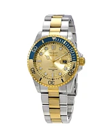 Invicta Men's 30948 Pro Diver Quartz 3 Hand Gold Dial Watch