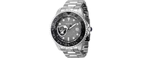 Invicta Men's 45025 Nfl Las Vegas Raiders Automatic 3 Hand Black, Grey Dial Watch