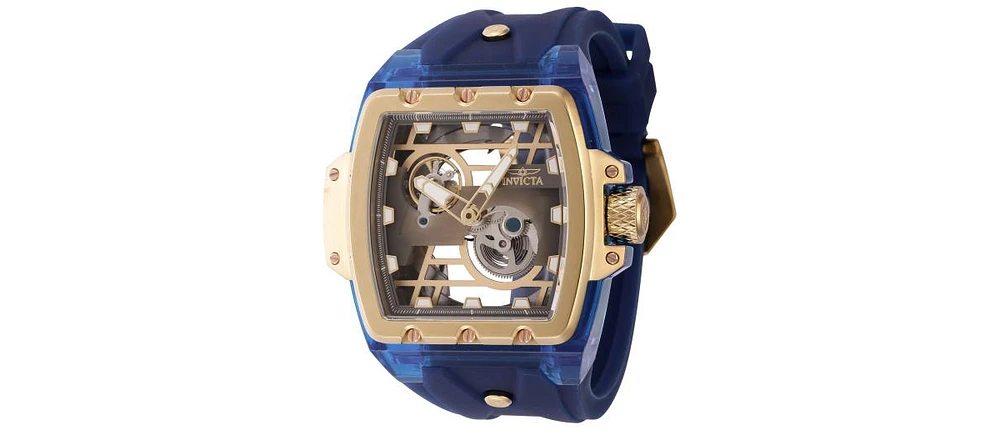 Invicta Men's 44271 Anatomic Automatic 2 Hand Dark Blue, Gold, Silver, Gunmetal Dial Watch