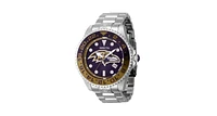 Invicta Men's 45039 Nfl Baltimore Ravens Automatic 3 Hand Purple, Gold Dial Watch