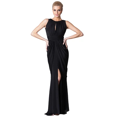 Pia Gladys Perey Women's Maxi Boat Neck Evening Dress