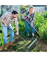Mecale 21 Inch Manual Lawn Aerator with Detachable Handle Filled with Sand or Stone
