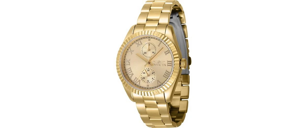 Invicta Women's Specialty Quartz Multifunction Gold Dial Watch