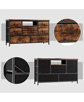 gaomon Tv Stand Dresser for Bedroom with 8 Fabric Drawer & Power Outlet