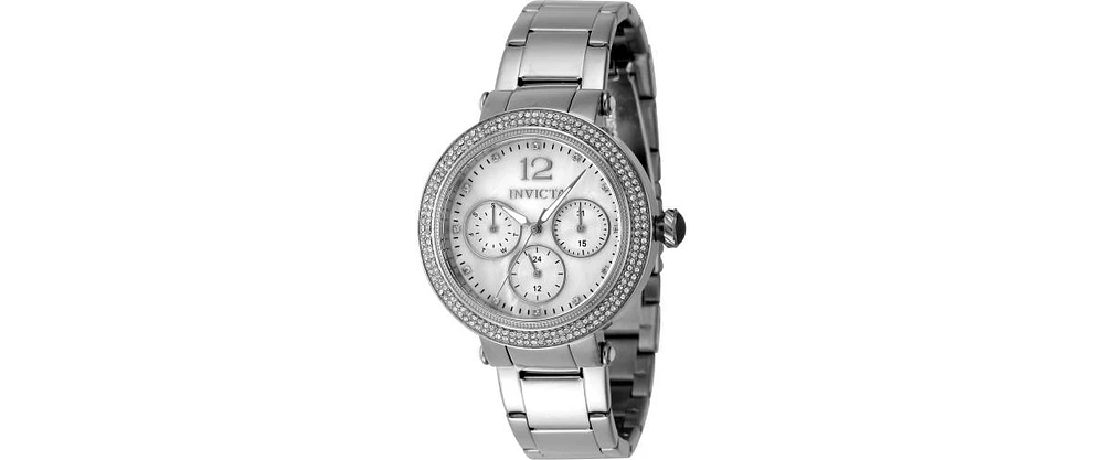 Invicta Women's 48114 Bolt Quartz Chronograph Silver Dial Watch