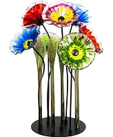 Dale Tiffany 34.5" 7-Plate Art Glass Sculpture