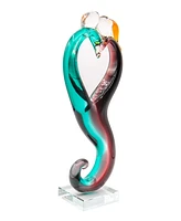 Dale Tiffany 12.5" Unity Heart Art Glass Sculpture