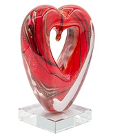 Dale Tiffany 7" Rossa Heart Art Glass Figurine