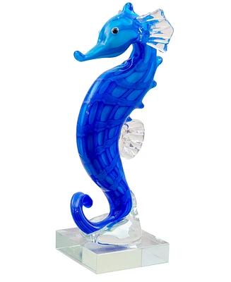 Dale Tiffany 8.25" Pisces Seahorse Art Glass Figurine