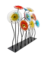 Dale Tiffany 32" Flower Garden Art Glass Sculpture