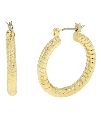 Robert Lee Morris Soho Textured Hoop Earrings