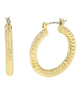 Robert Lee Morris Soho Textured Hoop Earrings