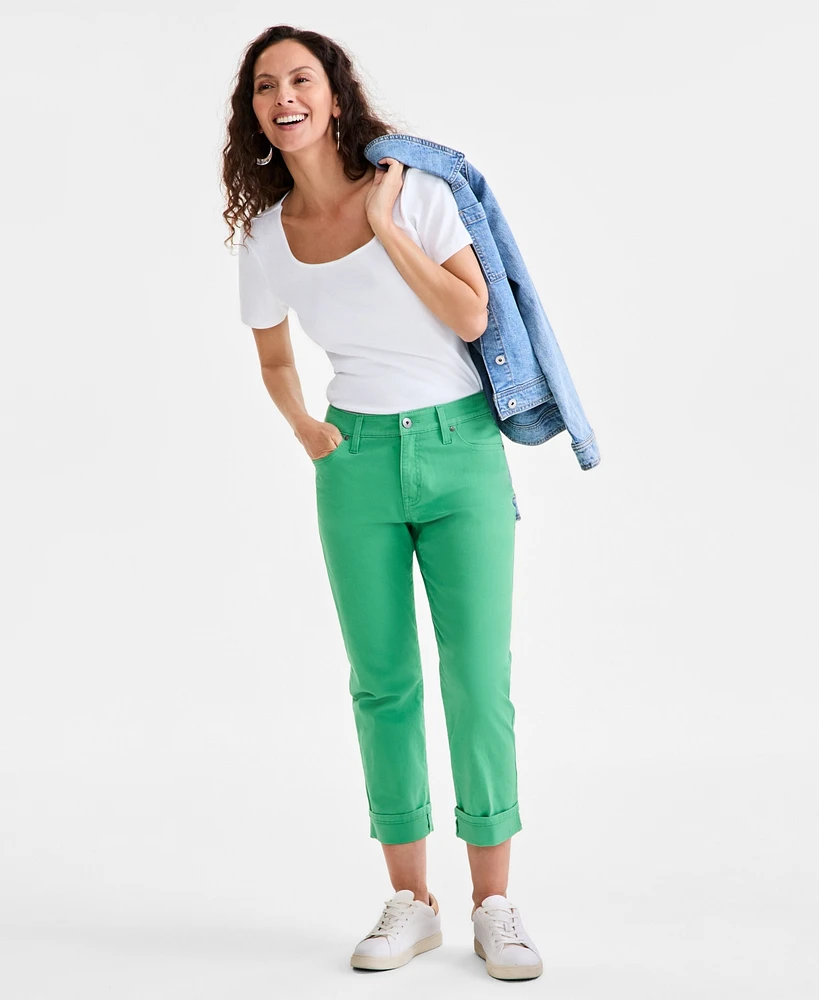 Style & Co Women's Mid-Rise Curvy Capri Jeans, Created for Macy's