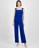 Anne Klein Women's Embellished Shirred-Strap Top