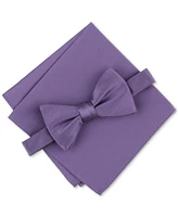 Alfani Men's Textured Bow Tie & Pocket Square Set, Created for Macy's