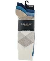 Gold Toe Men's 8 Track Argyle Crew Socks- 3-pack