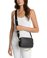 Michael Kors Bryant Medium Leather Double Zip Chain Camera Crossbody