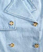 On 34th Women's Cropped Denim Trench Jacket, Exclusively at Macy's