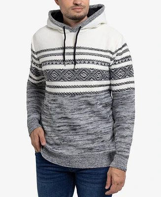 X-Ray Men's Stripe Pattern Hooded Sweater