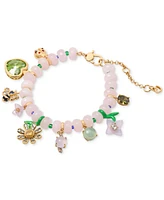 Kate Spade New York Gold-Tone Bead & Stone Garden Charm Bracelet