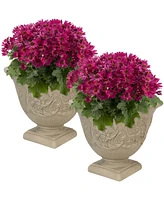 Darcy 16" Double-Walled Resin Outdoor Planter Pot