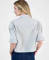 And Now This Women's Cotton Relaxed-Fit Striped Shirt