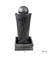 Sunnydaze Decor Art Deco Rippling Stream Outdoor Water Fountain - Modern Fountain & Backyard Water Feature for the Patio, Lawn, & Garden