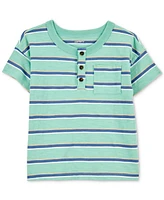 Carter's Toddler Boys Striped Cotton Short-Sleeve Henley T-Shirt