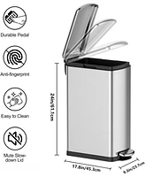 gaomon 8 Gallon (30L) Slim Kitchen Trash Can, Stainless Steel Garbage Can