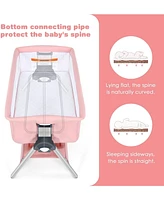 Gouun Portable Baby Bedside Sleeper with Adjustable Heights and Angle