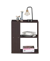 Gouun 2-Tier Side End Table with Storage Shelves