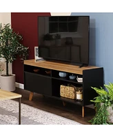 Sunnydaze Decor Mid-Century Modern Tv Stand for 58-Inch - Entertainment Living Room, Den, or Family Room
