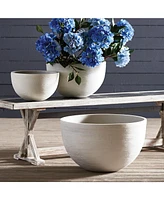 Napa Home & Garden Fibrestone Malibu Low Bowls Set Of 3