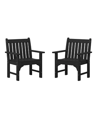 WestinTrends Outdoor Patio Hdpe Adirondack Dining Arm Chairs (Set of