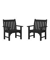 WestinTrends Outdoor Patio Hdpe Adirondack Dining Arm Chairs (Set of