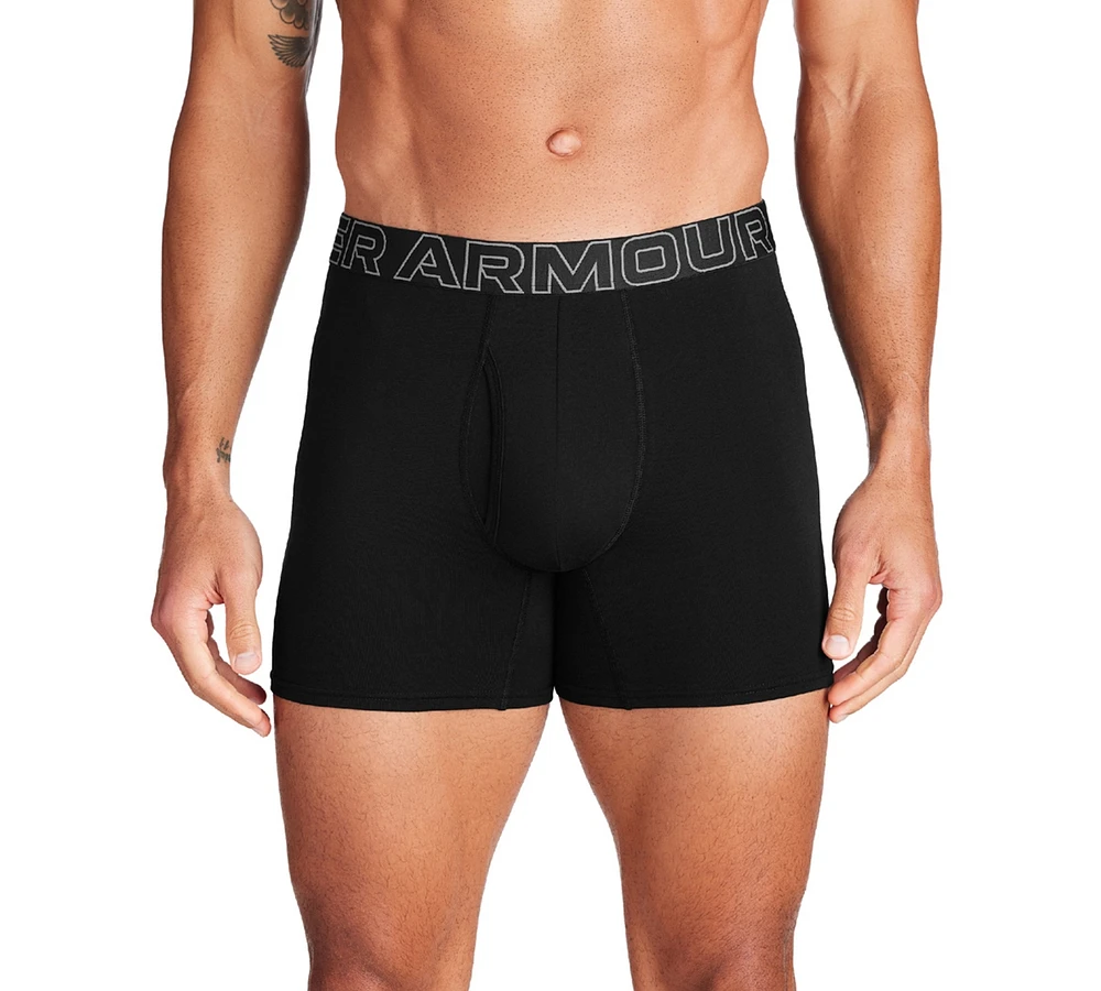 Under Armour Men's Performance Solid 6" Boxer Briefs - 3-pack