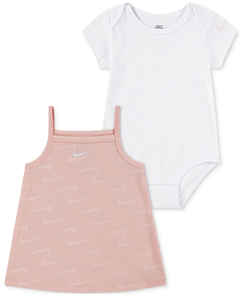 Nike Baby Girls Swoosh Motion Dress & Bodysuit, 2 Piece Set