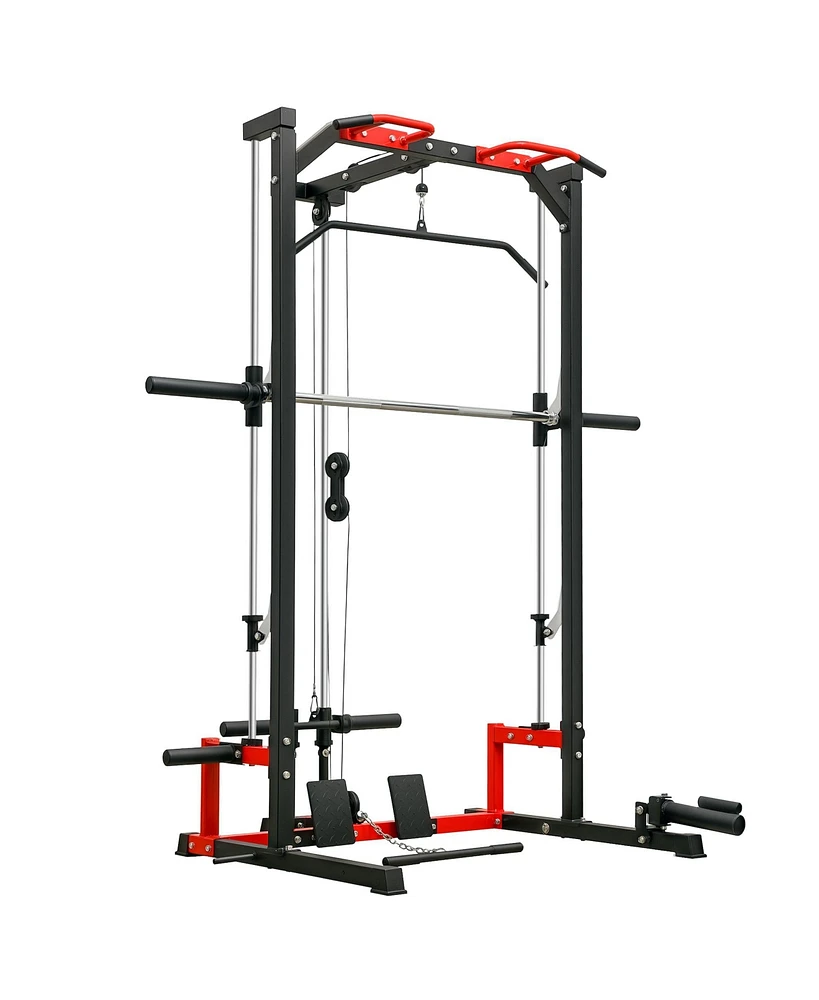 Soozier Smith Machine, Multi-Function Power Cage with Lat Pull Down System