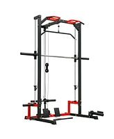 Soozier Smith Machine, Multi-Function Power Cage with Lat Pull Down System