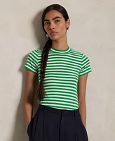 Polo Ralph Lauren Women's Striped Ribbed Cotton Crewneck Tee