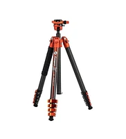 FotoPro X Airfly Orange Tripod with Lightweight 3K Carbon Fiber Legs